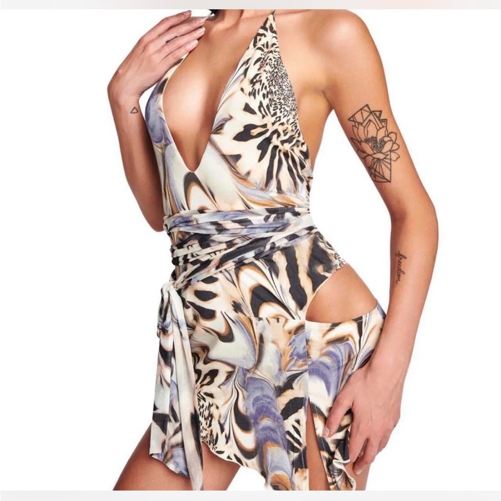 I AM GIA Cut Out Wrap Dress